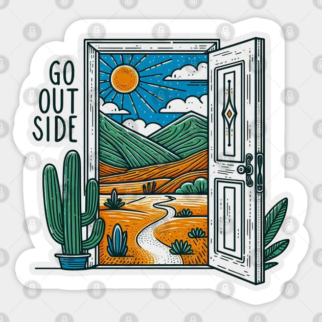 go outside Sticker by Yaydsign